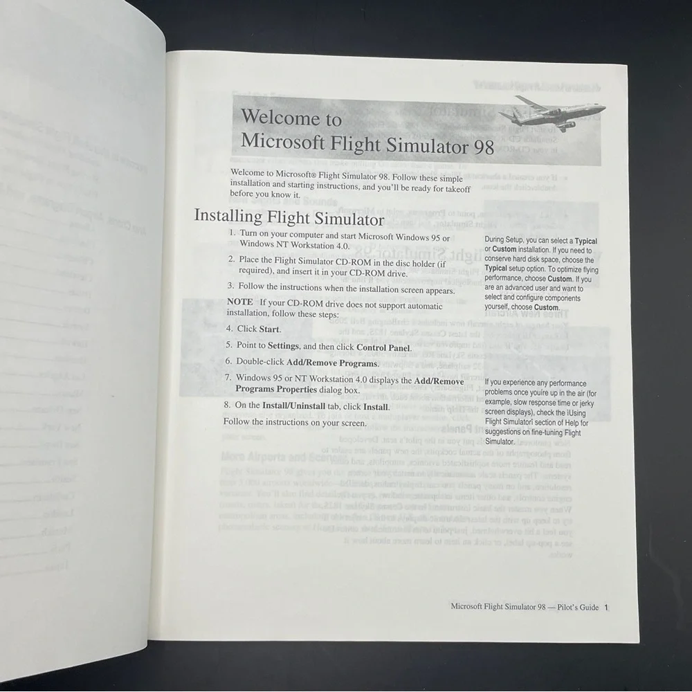 Microsoft manual only
